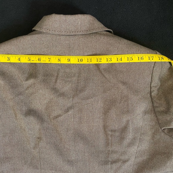 Lane Bryant Brown Tweed  Blazer with Button Detail - Picture 10 of 15